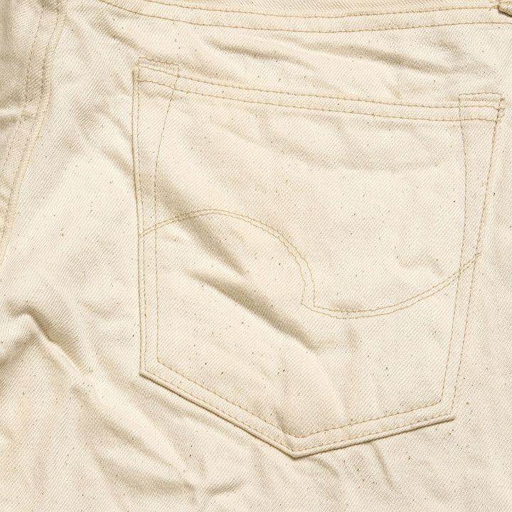 ONI DENIM<br>Semi Tight Straight 14oz Organic Cotton White Denim<br>ONI-546