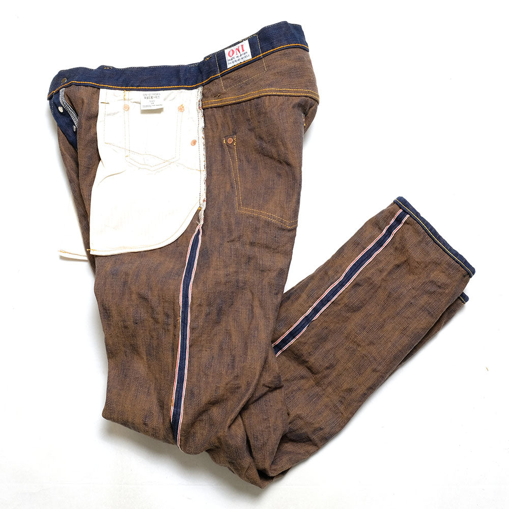 ONI DENIM - Relax Tapered 17.5oz 阿波正藍 x 柿渋 - ONI-611ASKS