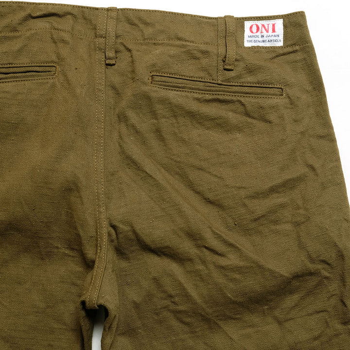 ONI DENIM - 12oz Dark-Olive Trousers - ONI-727DK