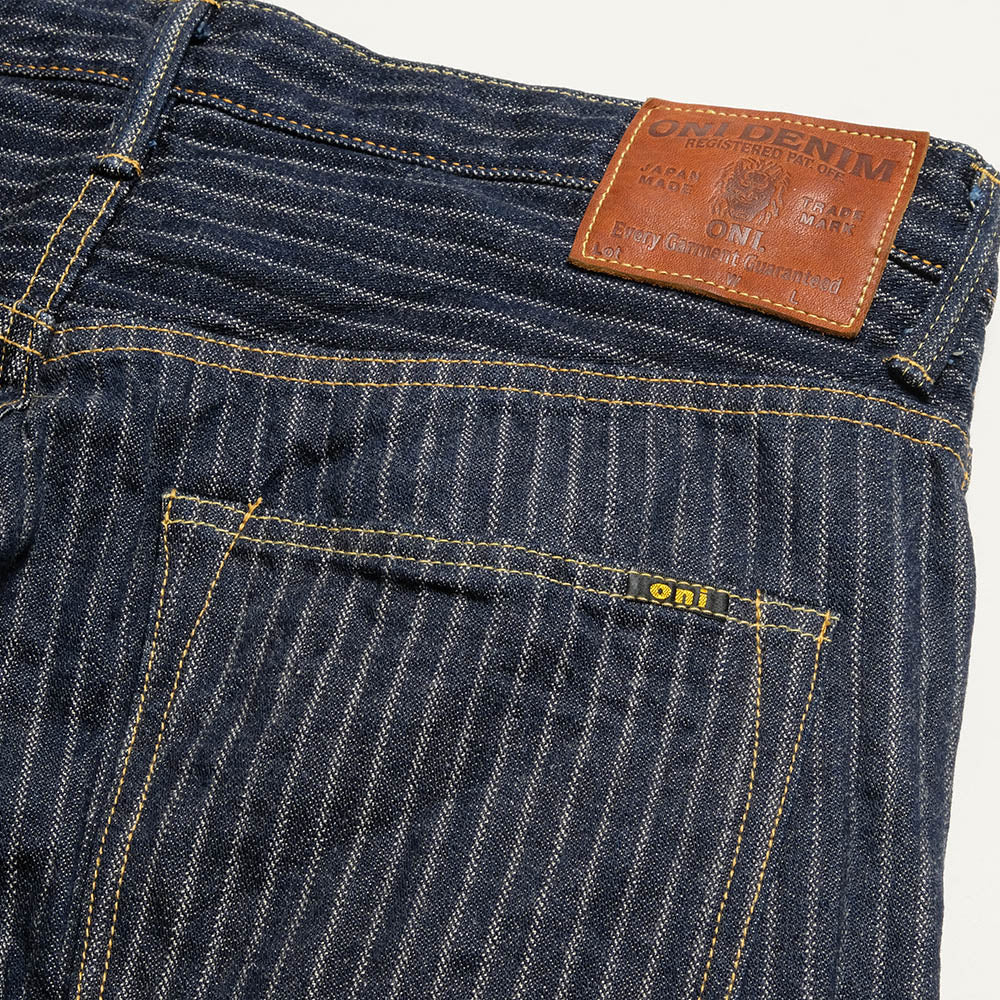 ONI DENIM - Regular Straight - Drop-Needle Stitching Jacquard Striped Denim - ONI022-HJS