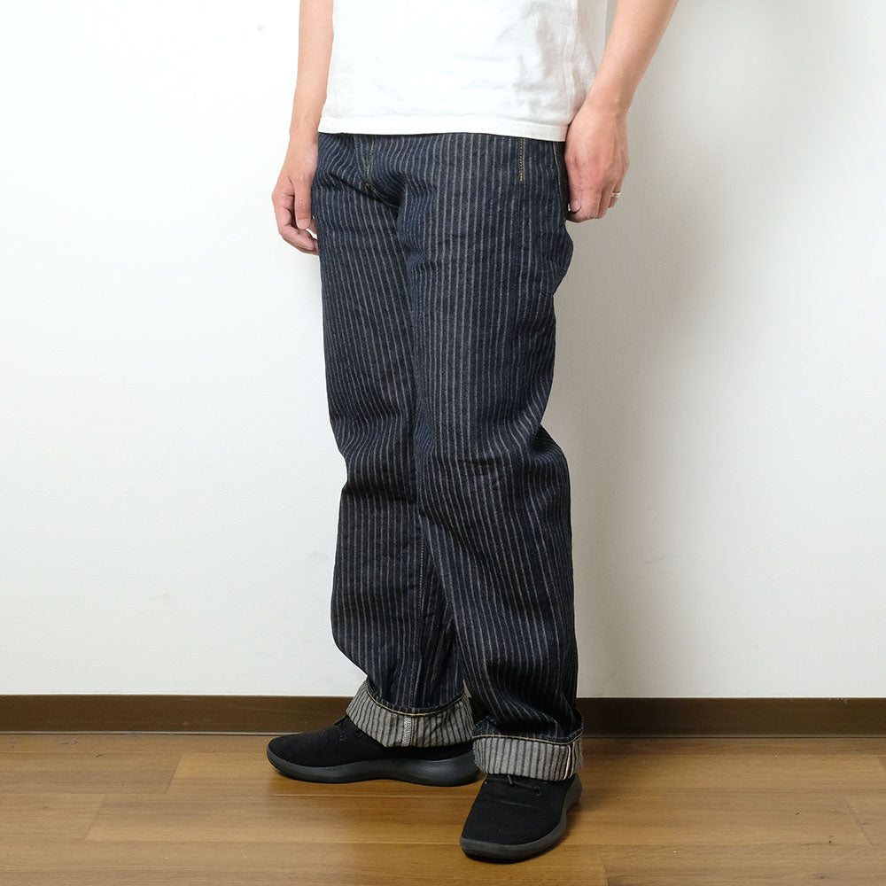 ONI DENIM - Regular Straight - Drop-Needle Stitching Jacquard Striped Denim - ONI022-HJS