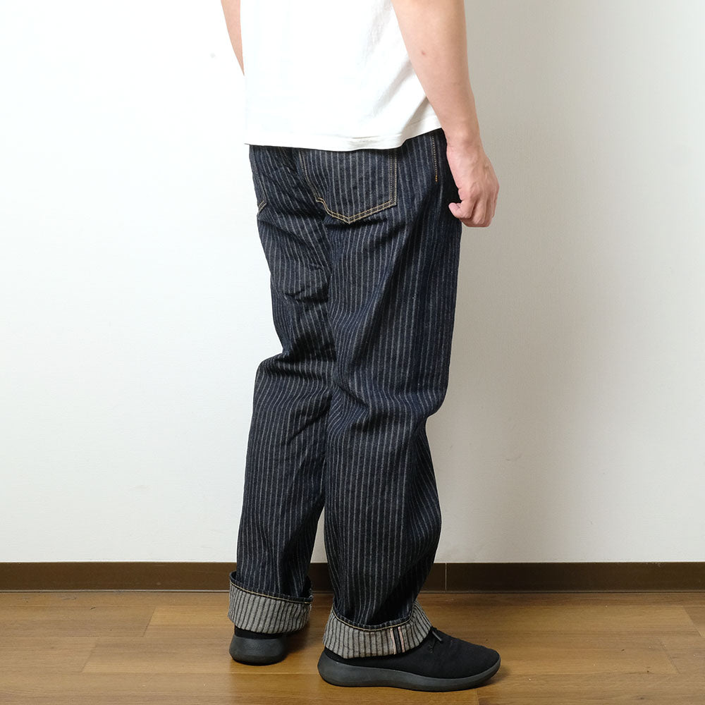 ONI DENIM - Relax Stright - Drop-Needle Stitching Jacquard Striped Denim - ONI022-HJS