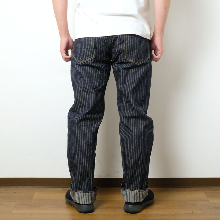 ONI DENIM - Regular Straight - Drop-Needle Stitching Jacquard Striped Denim - ONI022-HJS