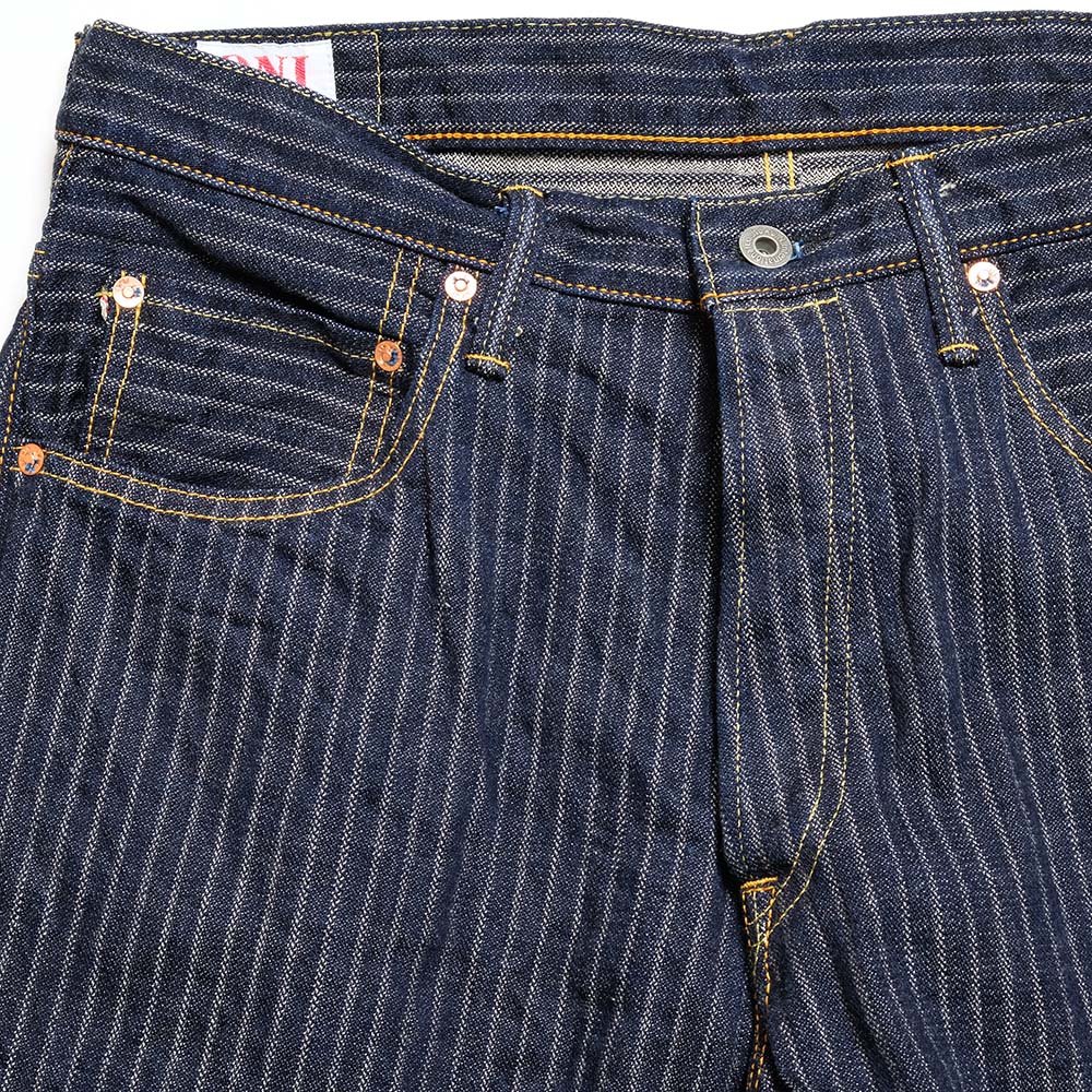 ONI DENIM - Regular Straight - Drop-Needle Stitching Jacquard Striped Denim - ONI022-HJS