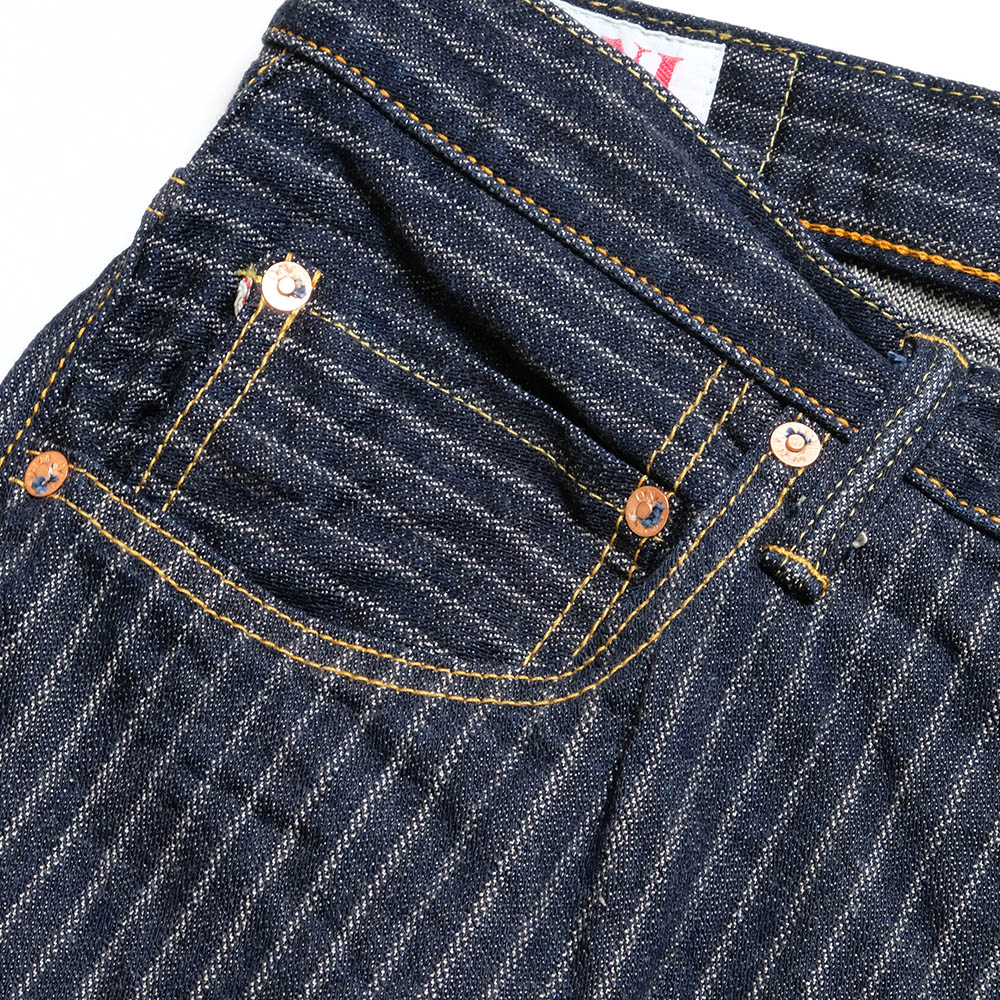 ONI DENIM - Regular Straight - Drop-Needle Stitching Jacquard Striped Denim - ONI022-HJS