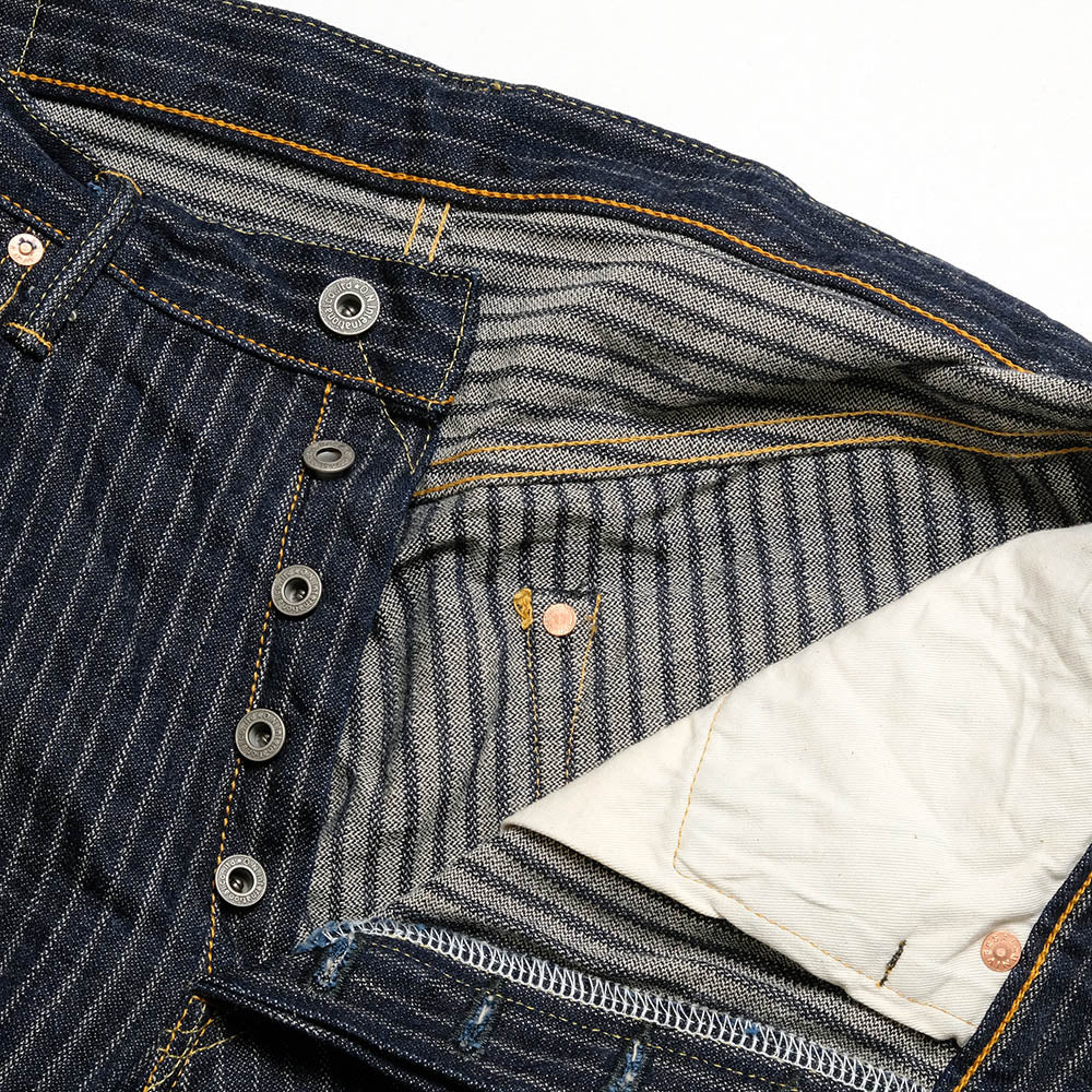 ONI DENIM - Regular Straight - Drop-Needle Stitching Jacquard Striped Denim - ONI022-HJS