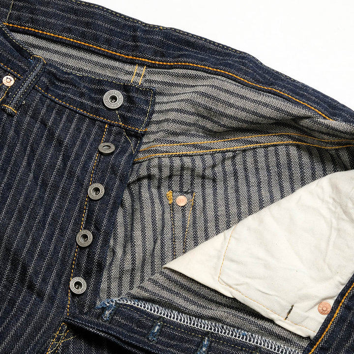ONI DENIM - Regular Straight - Drop-Needle Stitching Jacquard Striped Denim - ONI022-HJS