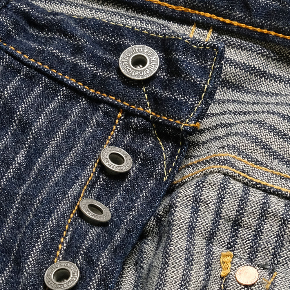 ONI DENIM - Relax Stright - Drop-Needle Stitching Jacquard Striped Denim - ONI022-HJS