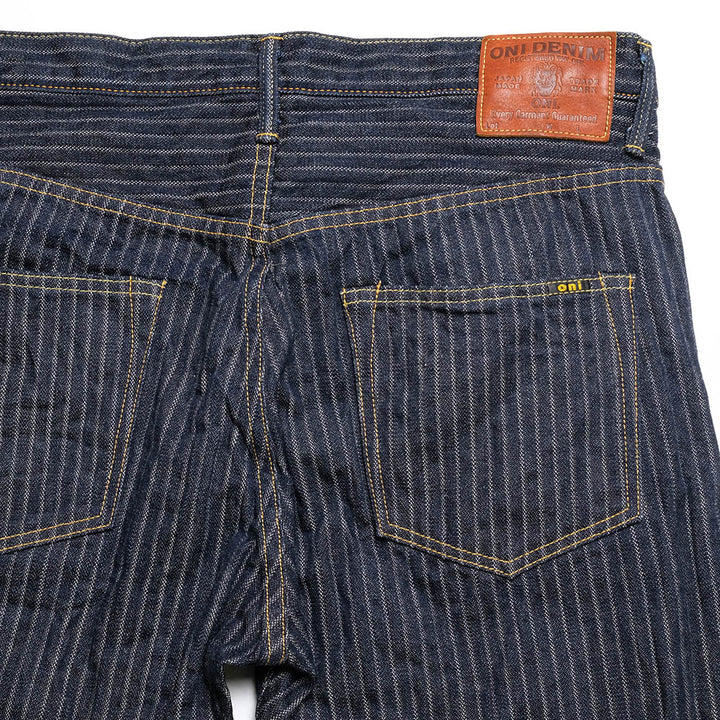 ONI DENIM - Relax Stright - Drop-Needle Stitching Jacquard Striped Denim - ONI022-HJS