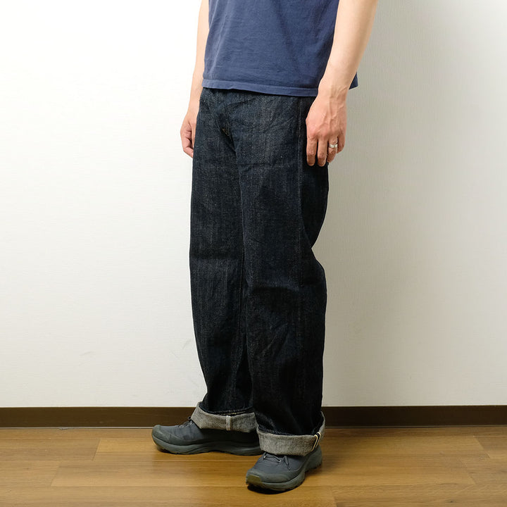 ONI DENIM - Wide Straight 12oz Natural Indigo KIRAKU Selvedge Denim - ONI202-KIRA