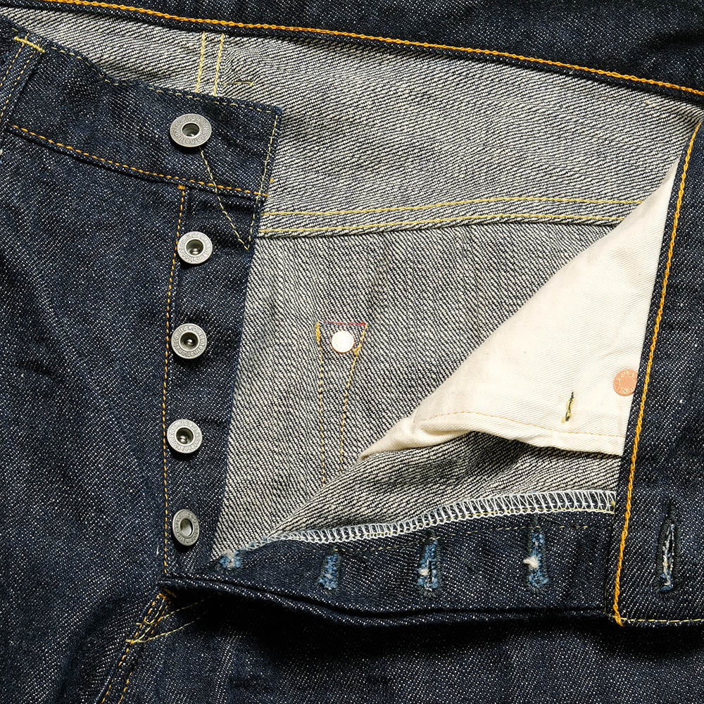 ONI DENIM - Wide Straight 12oz Natural Indigo KIRAKU Selvedge Denim - ONI202-KIRA