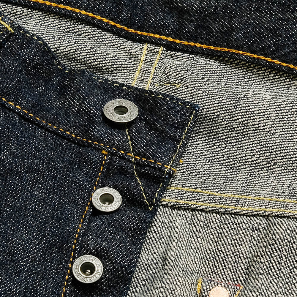ONI DENIM - Wide Straight 12oz Natural Indigo KIRAKU Selvedge Denim - ONI202-KIRA