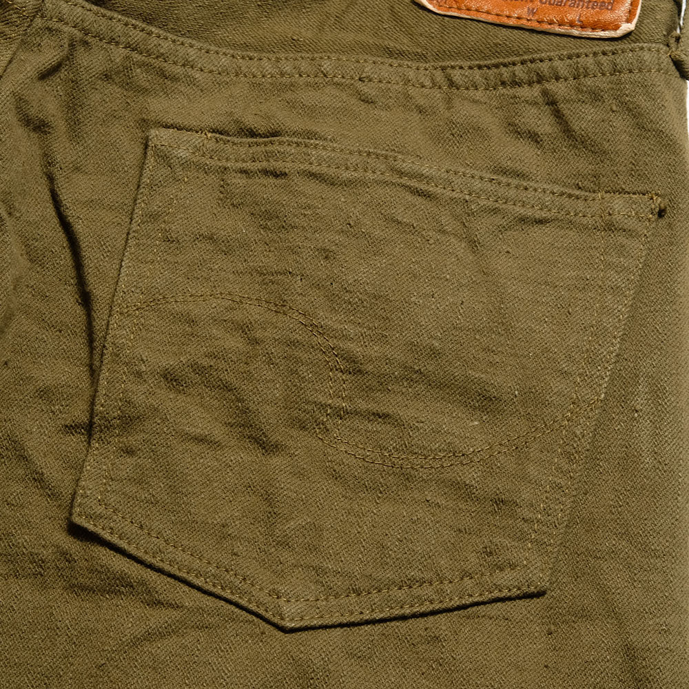ONI DENIM - Relax Tapered 12oz Olive Warp and Weft Selvedge Denim - ONI612-OLOL