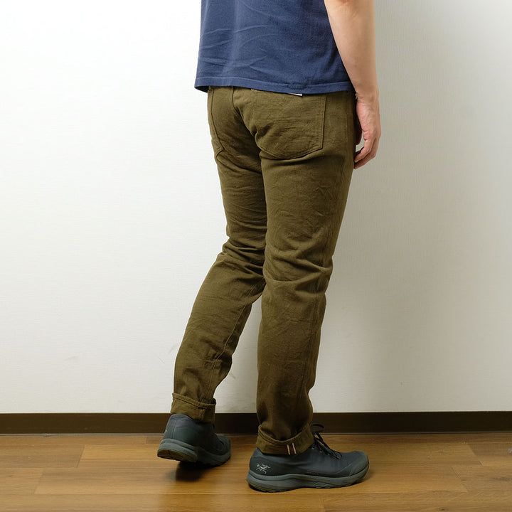 ONI DENIM - Relax Tapered 12oz Olive Warp and Weft Selvedge Denim - ONI612-OLOL