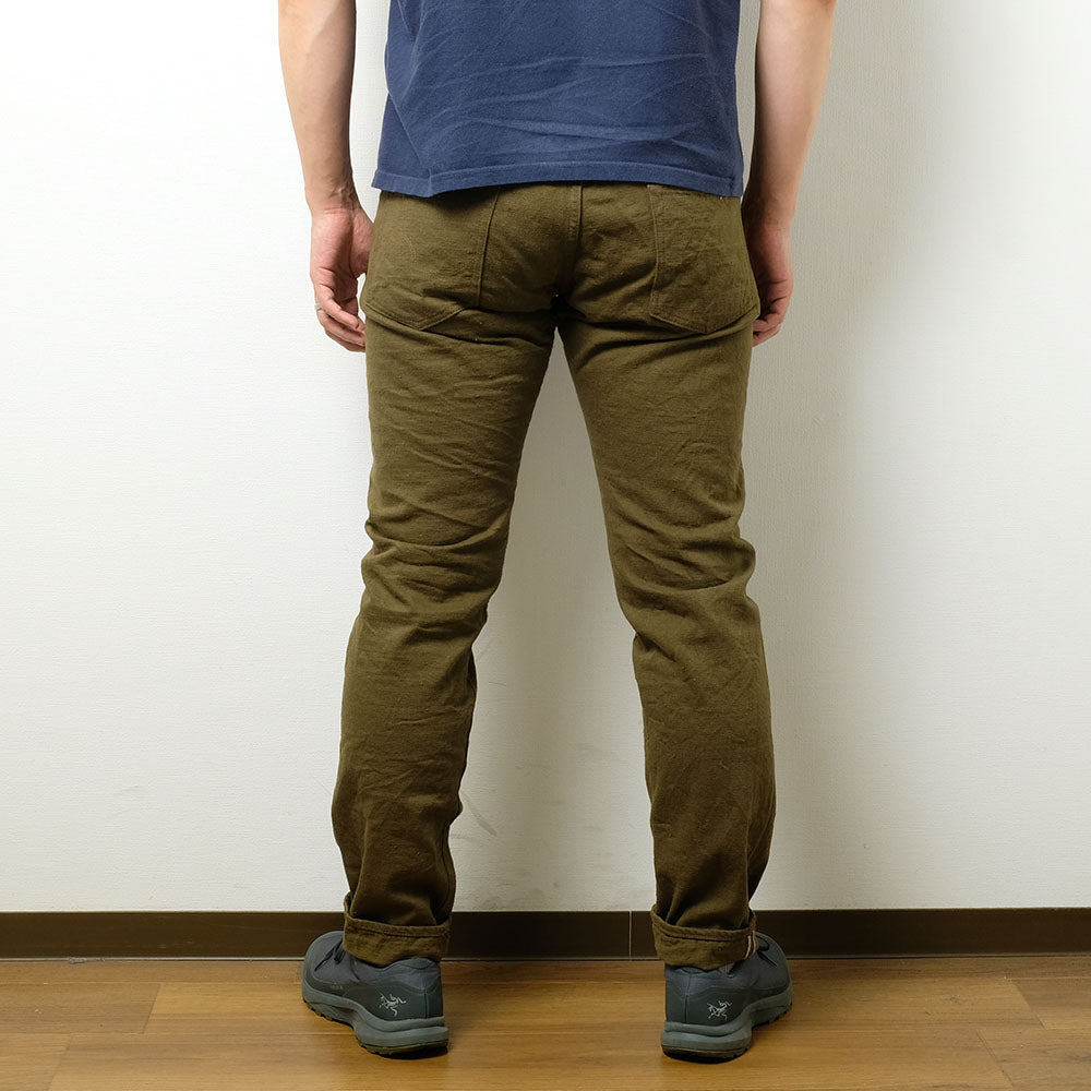ONI DENIM - Relax Tapered 12oz Olive Warp and Weft Selvedge Denim - ONI612-OLOL