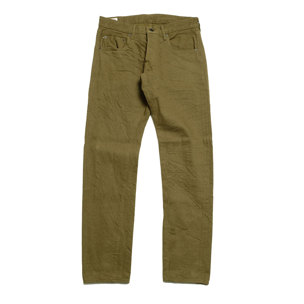 ONI DENIM - Relax Tapered 12oz Olive Warp and Weft Selvedge Denim - ONI612-OLOL