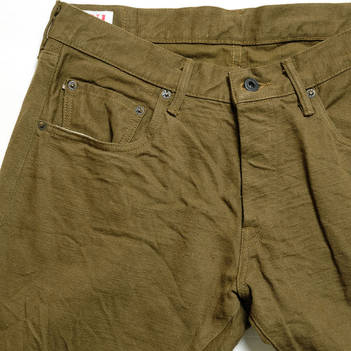 ONI DENIM - Relax Tapered 12oz Olive Warp and Weft Selvedge Denim - ONI612-OLOL
