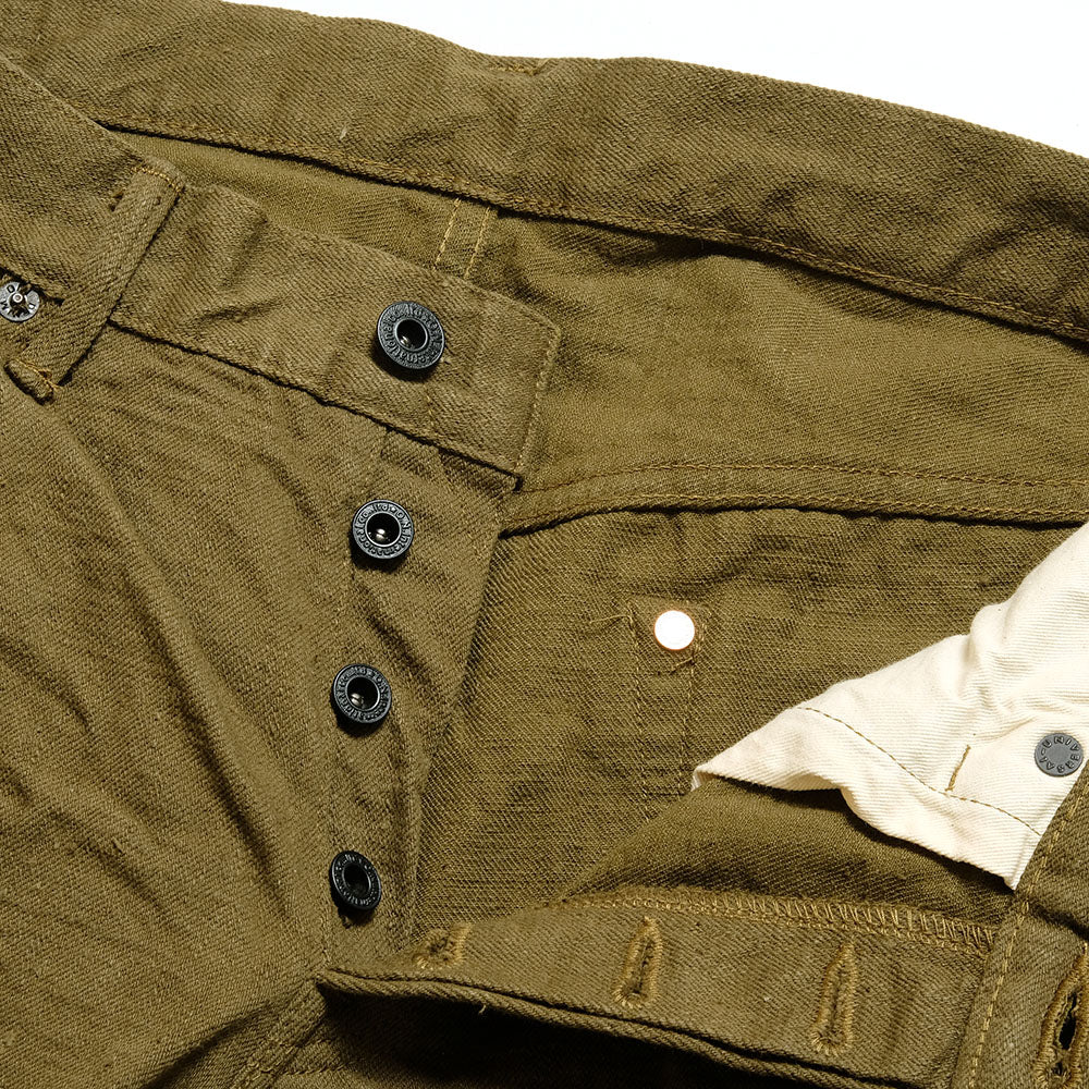 ONI DENIM - Relax Tapered 12oz Olive Warp and Welt Selvedge Denim - ONI612-OLOL