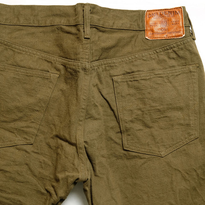 ONI DENIM - Relax Tapered 12oz Olive Warp and Weft Selvedge Denim - ONI612-OLOL