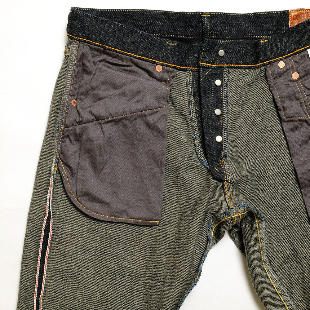 ONI DENIM 20th Anniversary Relax Tapered Weft Olive-ish Gray ONI622-20TH