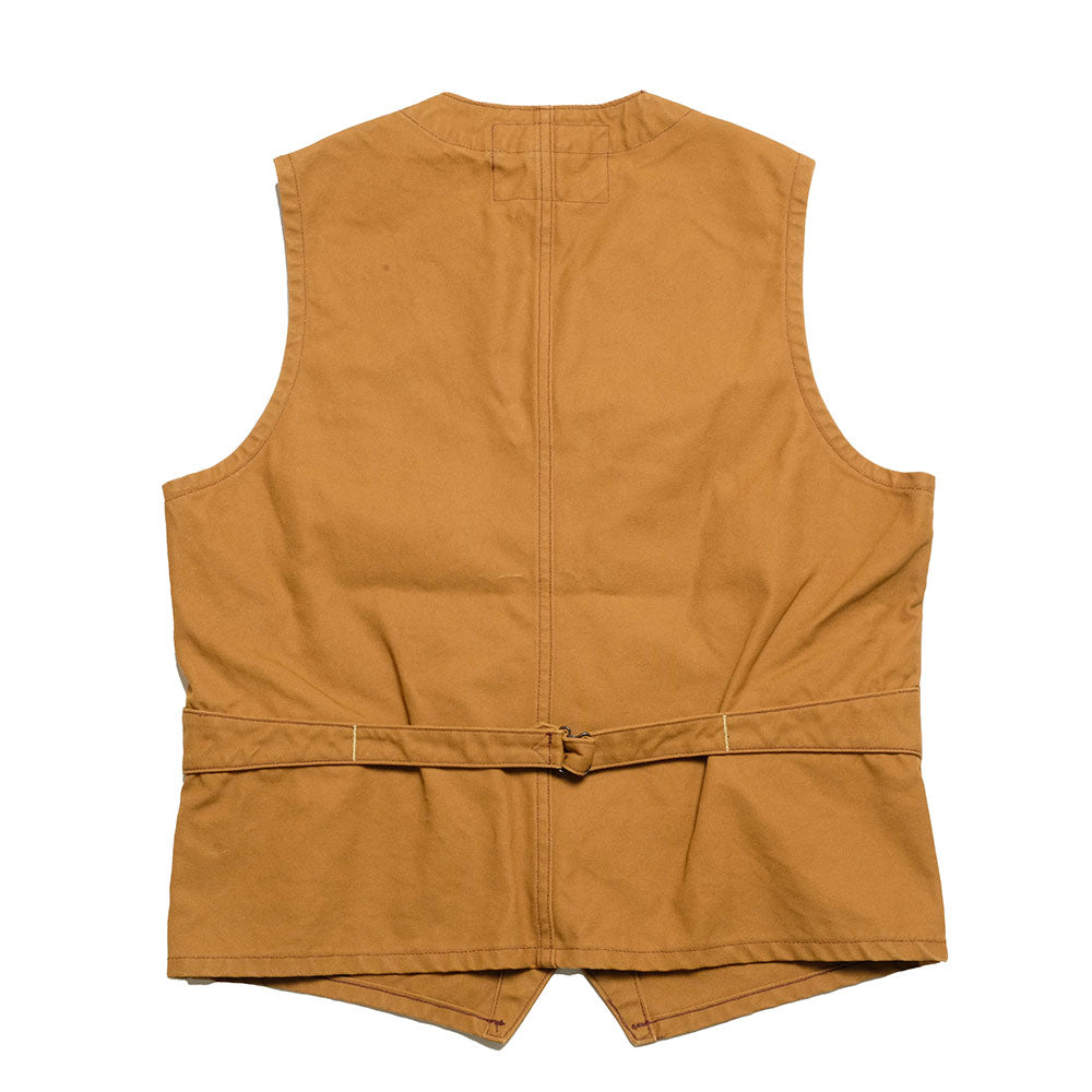SUGAR CANE - 13oz. BROWN DUCK WORK VEST - SC14375