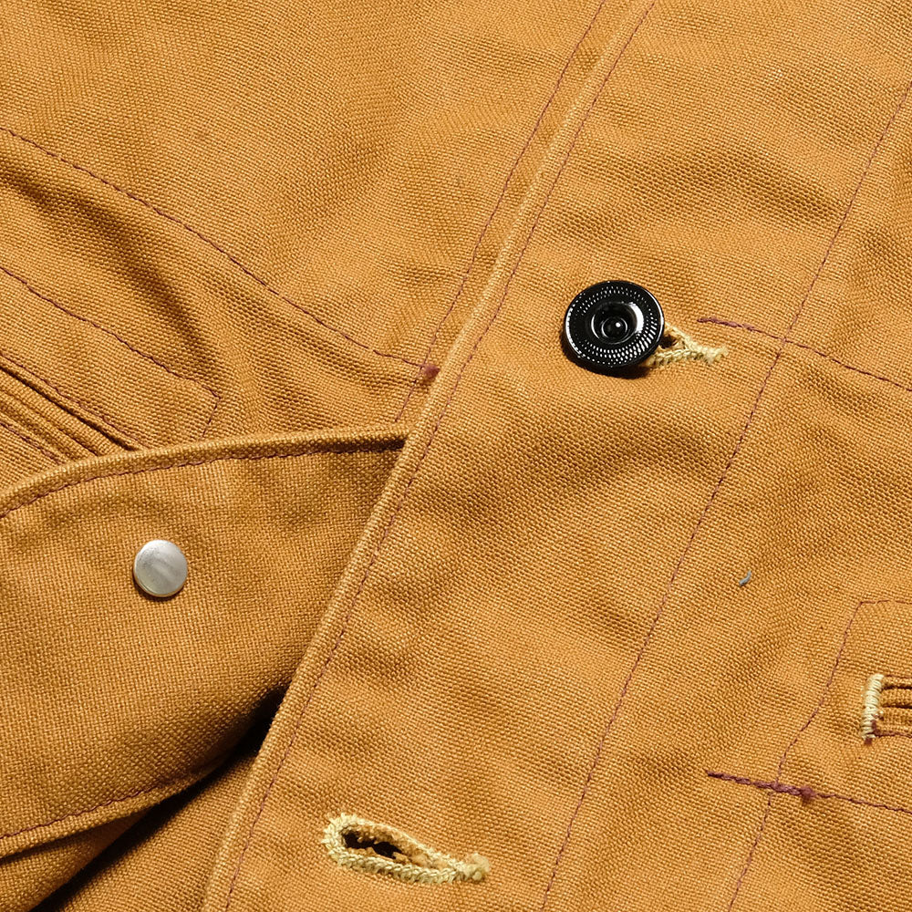 SUGAR CANE - 13oz. BROWN DUCK WORK VEST - SC14375