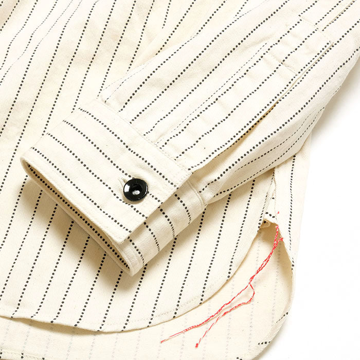 Sugar Cane - Fiction Romance - 8.5oz. White Wabash Stripe Work Shirt - SC27076-401