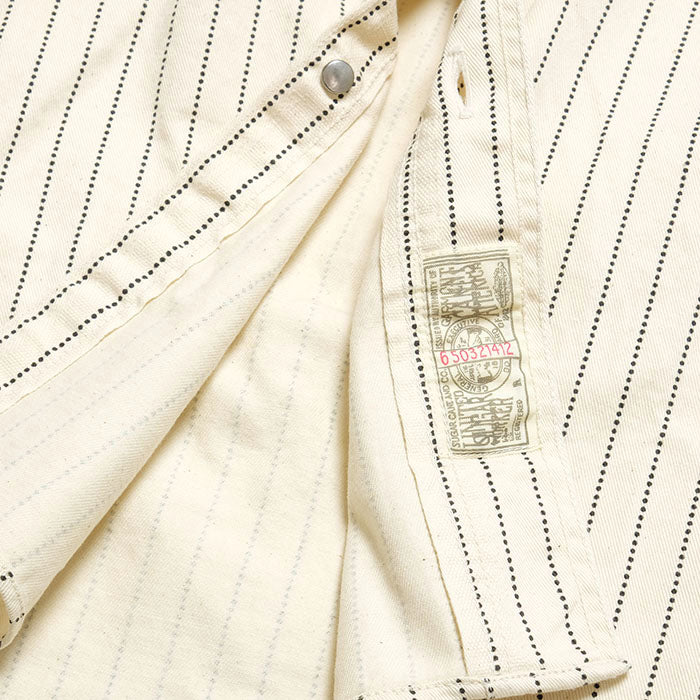 Sugar Cane - Fiction Romance - 8.5oz. White Wabash Stripe Work Shirt - SC27076-401