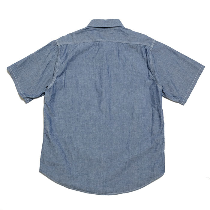 SUGAR CANE - BLUE CHAMBRAY S/S WORK SHIRT - SC37941