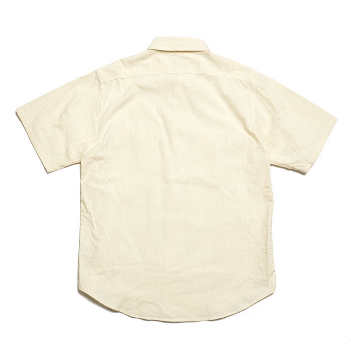 SUGAR CANE - WHITE CHAMBRAY S/S WORK SHIRT - SC37942