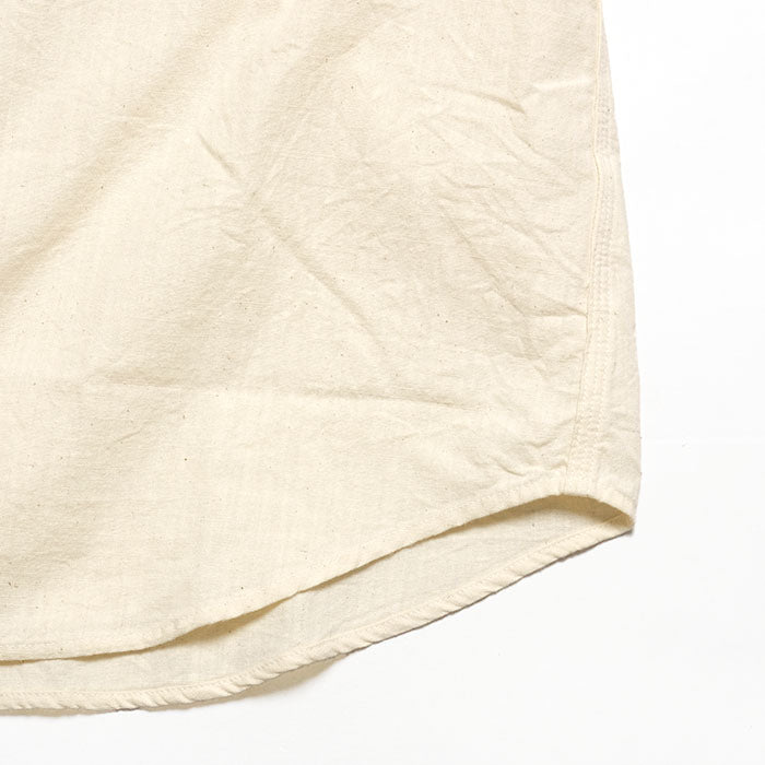 SUGAR CANE WHITE CHAMBRAY S/S WORK SHIRT SC37942