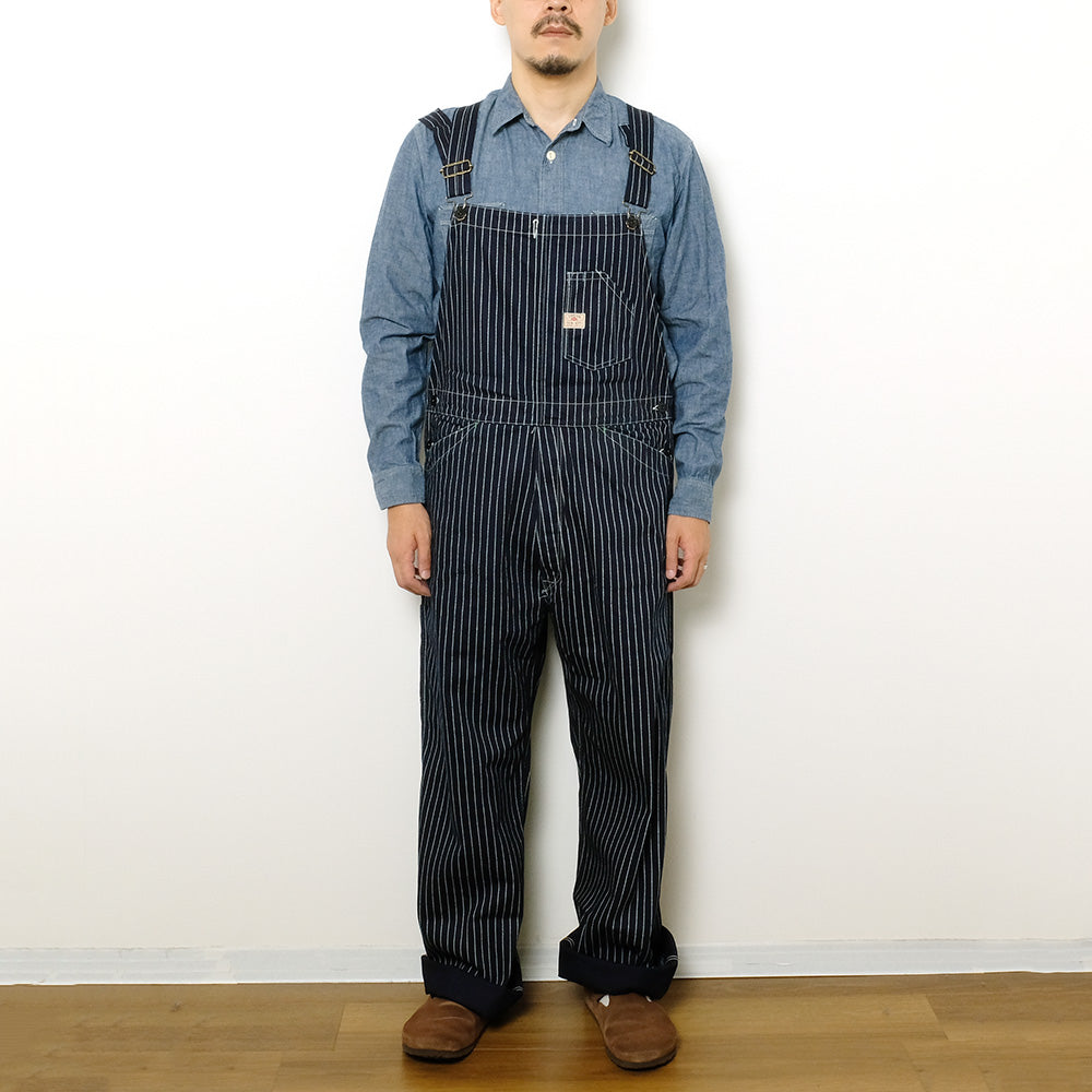 Sugar Cane - 9oz. WABASH STRIPE - OVERALLS - SC41960
