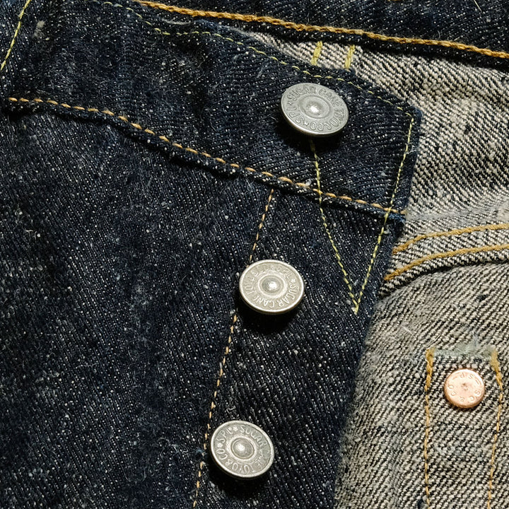 SUGAR CANE - HINOYA EXCLUSIVE - 14oz. Ryukyu indigo-blend Left-Twill sugar cane DENIM Slim-Fit - SC42021HY