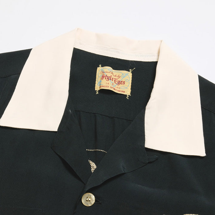 STYLE EYES<br>S/S RAYON BOWLING SHIRT -KING'S 5-<br>SE38343